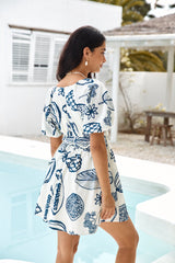 Somewhere Coastal Mini Dress Marineblau