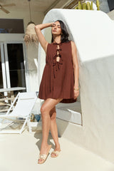 Citrine Delights Minikleid Braun
