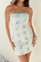 Sunshore trägerloses Minikleid Blau