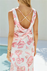 Maxikleid Pfirsichblüten Pink