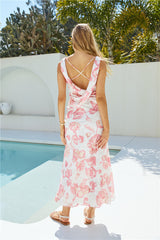 Maxikleid Pfirsichblüten Pink