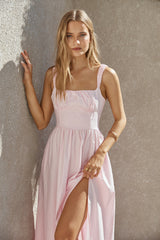 FORTUNATE ONE Hoffnungsvolles Romantisches Maxikleid Pink