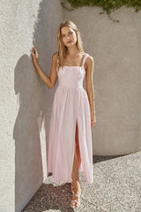 FORTUNATE ONE Hoffnungsvolles Romantisches Maxikleid Pink