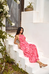 Maxikleid Sunshine Glow Pink