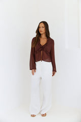 Longsleeve "Stroke Of Luck" in Braun
