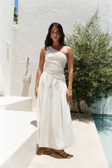 Lexi Loves Schulter Maxikleid Beige