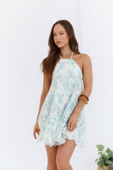 Muse Of The Moment Neckholder-Minikleid Blau