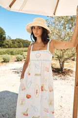 Provence Escape Leinen-Maxikleid Multi
