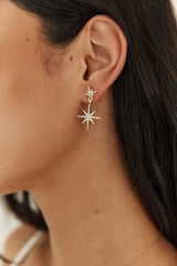18K vergoldete Evange Line Ohrringe Gold