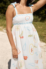 Provence Escape Leinen-Maxikleid Multi