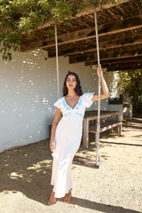 Süßester Traum Leinen Maxikleid Weiß