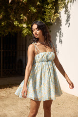 Sommer-Sonnenaufgang-Minikleid Multi