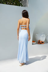 Luna Cascade schulterfreies Maxikleid
