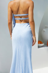 Luna Cascade schulterfreies Maxikleid