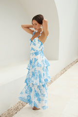 Ocean Mist Midikleid Blau
