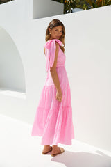 Aurora Glow Pinkes Maxikleid