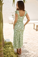 Secluded Wonders Mesh Maxikleid Grün