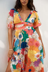 Gartenhochzeit Maxikleid Multi