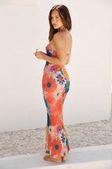 Gefundenes Oasis Mesh Maxikleid Orange