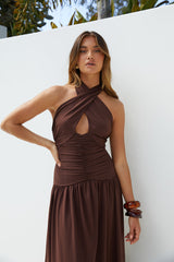 Mocha Moments Maxikleid Braun