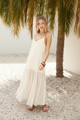 Island Rhythm Maxikleid Beige
