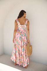 Maxikleid „Blühende Liebe“ – Pink