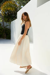 Pippa Maxikleid Creme Schwarz