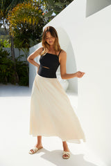 Pippa Maxikleid Creme Schwarz