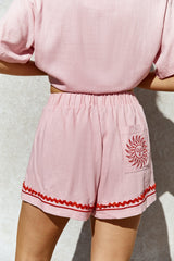 Blushing Beauty Leinenhemd Pink