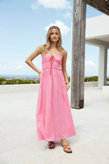 Jasmine Tee Maxikleid Rosa