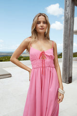 Jasmine Tee Maxikleid Rosa