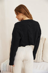 SNDYS Laine Cable Cardigan Schwarz