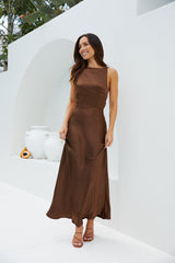 Amber Glow Maxikleid Braun