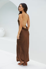 Maxikleid Amber Glow Braun