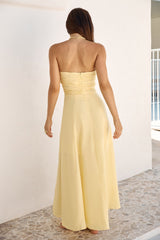 Sonnenschein Bliss Trägerloses Maxikleid Gelb