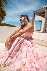 Abenddämmerung Soiree Maxikleid Rosa