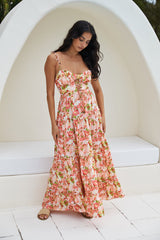 Himbeer-Limonade Maxikleid Rosa