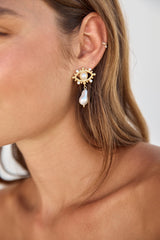 18K vergoldete Ocean Forest Ohrringe Gold