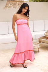 Maxikleid "Cherry On Top" Pink