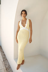 Lisbon Lover Strick Maxikleid Gelb