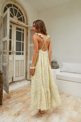 Maxikleid „Willow Bloom“ Gelb