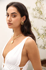 18k vergoldete Around Cities Ohrringe Gold