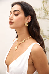 18k vergoldete Around Cities Ohrringe Gold