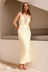 Venecia Neckholder Maxikleid Gelb