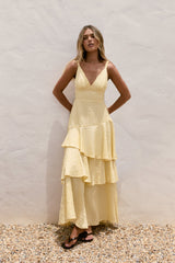 Oh Sonnenblumenträume Maxikleid Gelb