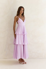 Ich denke über dieses lila Maxikleid nach