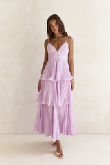 Ich denke über dieses lila Maxikleid nach