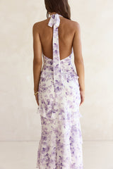 Need For Love Neckholder Maxikleid Lila