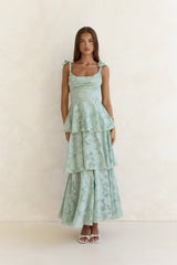 Maxikleid "Meadow Of Dreams" Salbeigrün