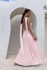 Rosewater Roads Trägerloses Maxikleid Blush